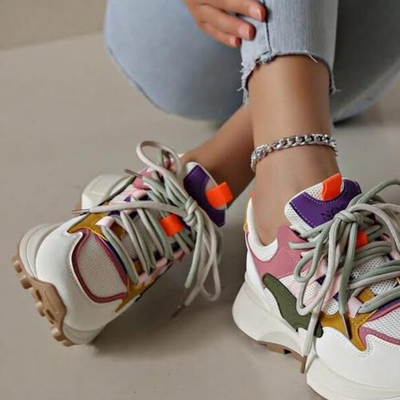 Brand New - Retro Color Block Sneakers